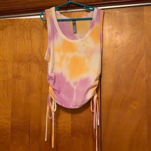 Tie die crop top tank